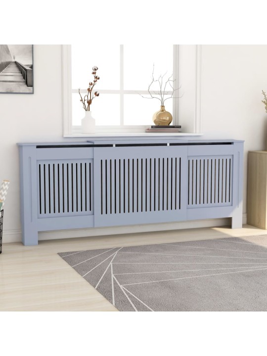 Kryt na radiátor MDF šedý 205 cm