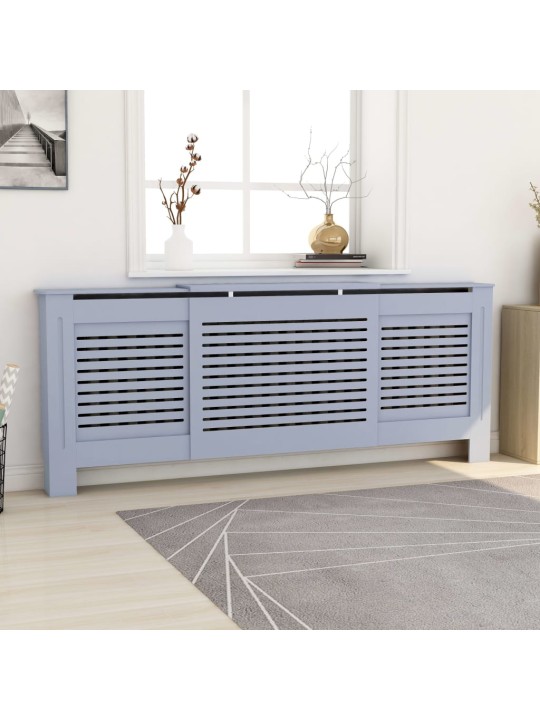 Kryt na radiátor MDF šedý 205 cm