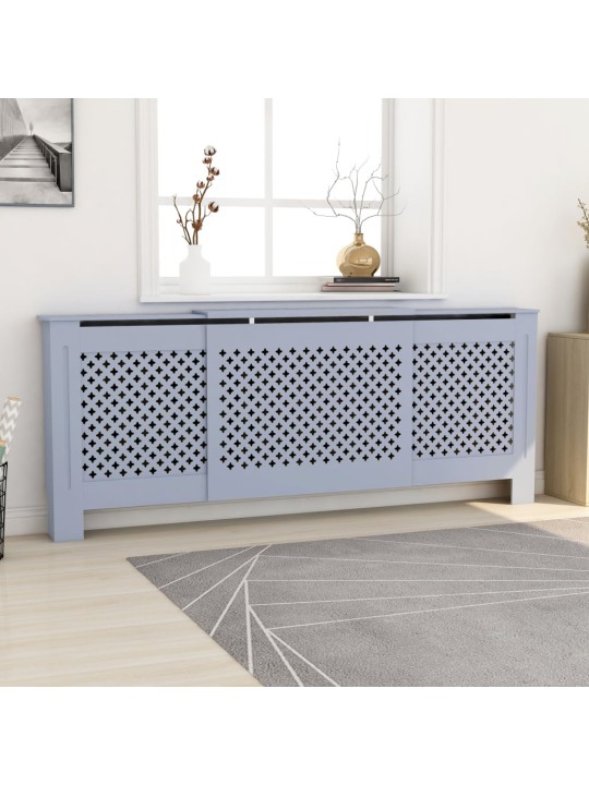Kryt na radiátor MDF šedý 205 cm