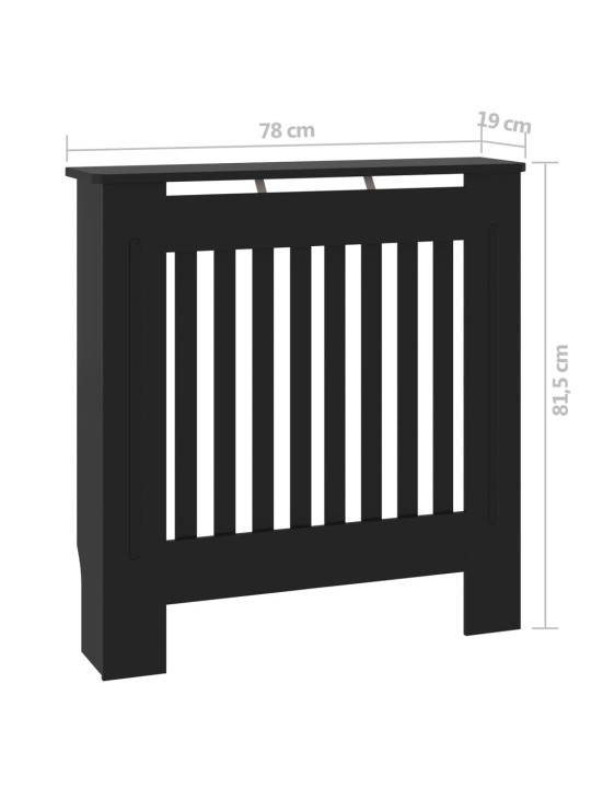 Kryt na radiátor MDF černý 78 cm