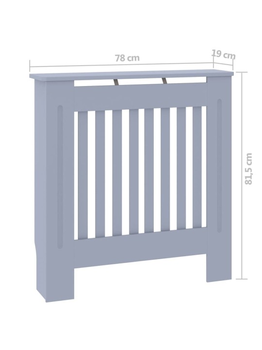 Kryt na radiátor MDF šedý 78 cm