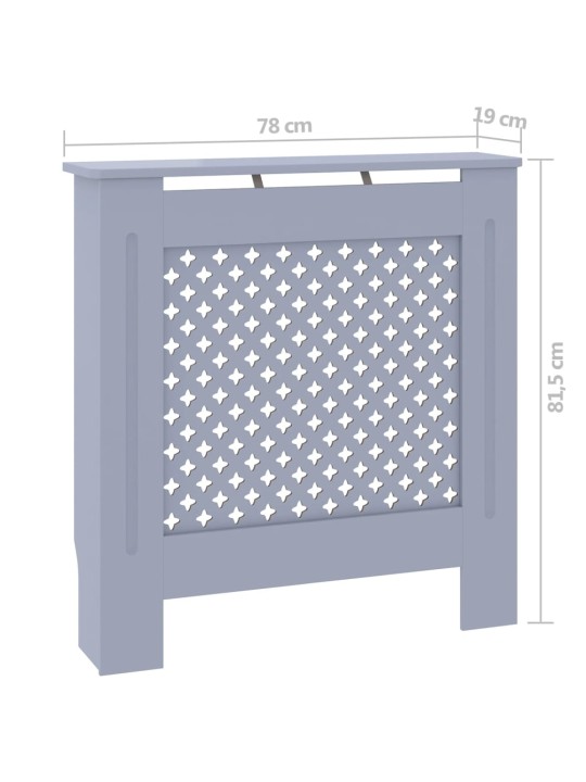 Kryt na radiátor MDF šedý 78 cm