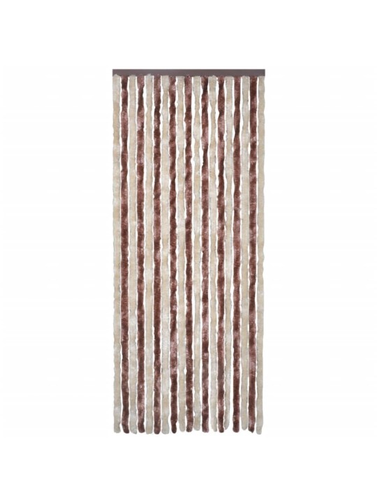 Závěs proti hmyzu béžový a světle hnědý 56 x 200 cm Chenille