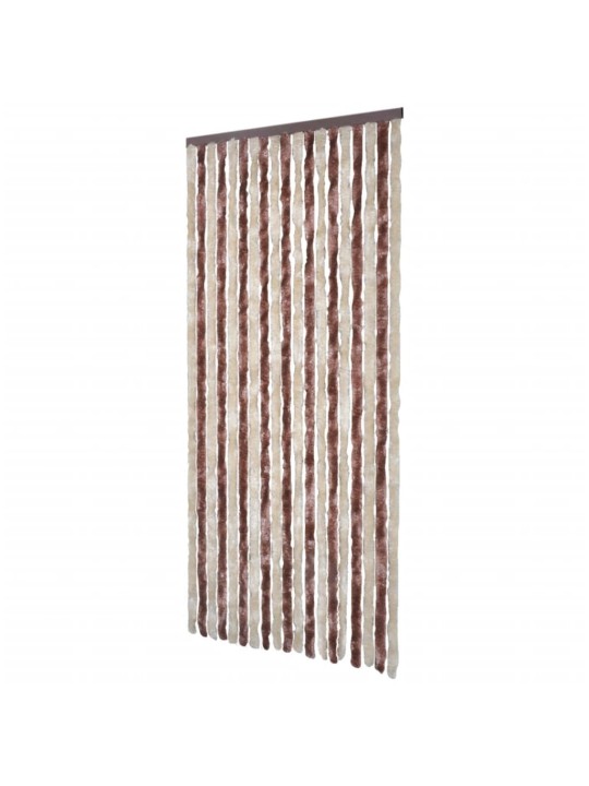 Závěs proti hmyzu béžový a světle hnědý 56 x 200 cm Chenille