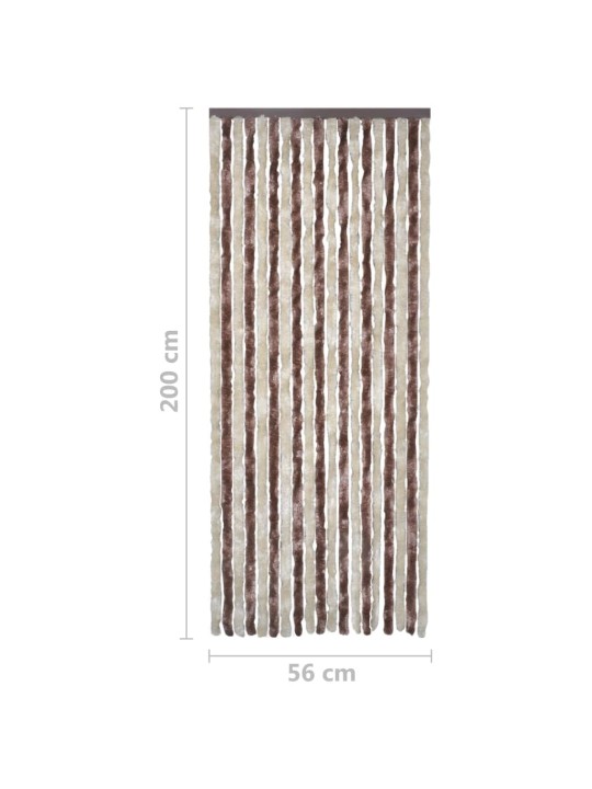 Závěs proti hmyzu béžový a světle hnědý 56 x 200 cm Chenille