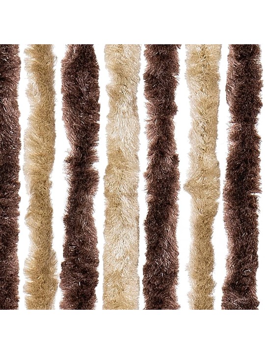 Závěs proti hmyzu béžový a světle hnědý 118x220 cm Chenille