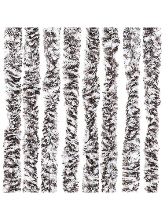 Závěs proti hmyzu hnědý a béžový 118 x 220 cm Chenille
