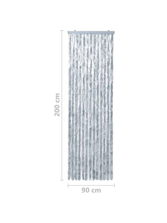 Závěs proti hmyzu bílošedý 90 x 200 cm Chenille
