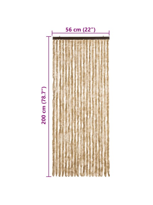 Závěs proti hmyzu béžový 56 x 200 cm Chenille