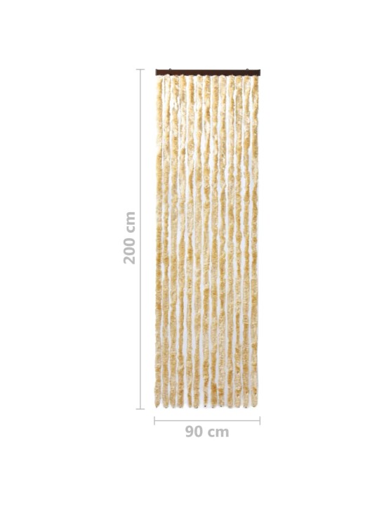 Závěs proti hmyzu béžový 90 x 200 cm Chenille