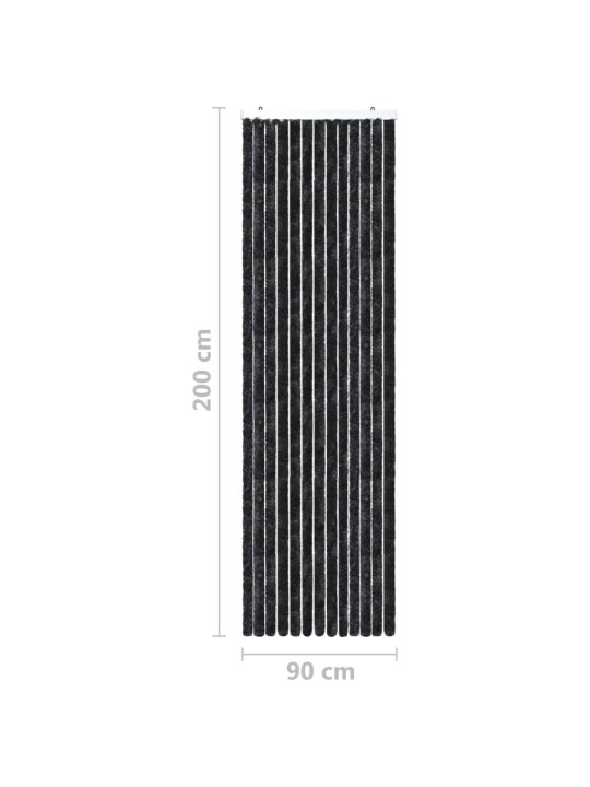 Závěs proti hmyzu antracitový 90 x 200 cm Chenille