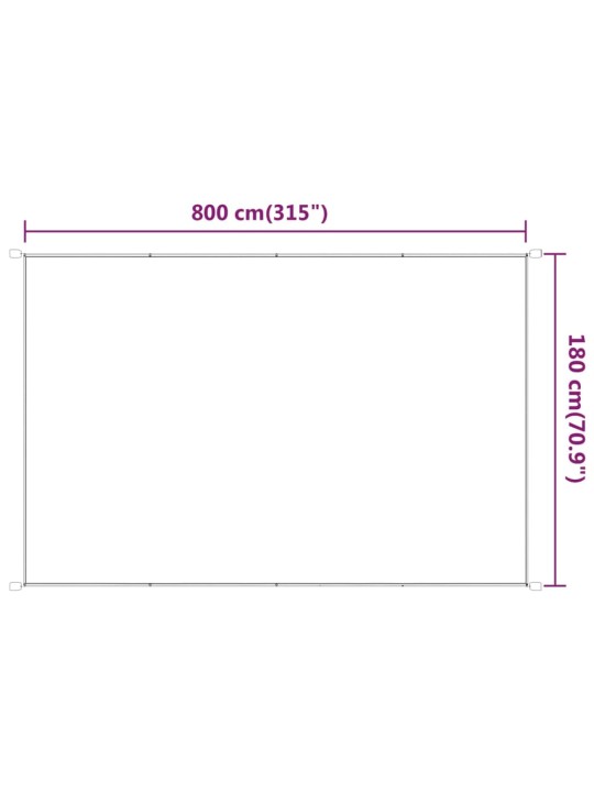 Vertikální markýza bílá 180 x 800 cm oxfordská látka
