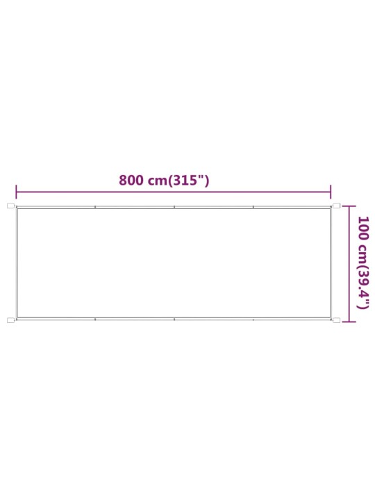 Vertikální markýza světle zelená 100 x 800 cm oxfordská látka