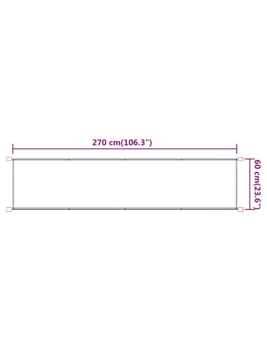 Vertikální markýza modrá 60 x 270 cm oxfordská látka