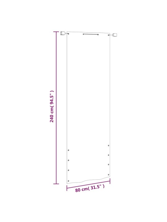 Balkonová zástěna světle zelená 80 x 240 cm oxfordská látka
