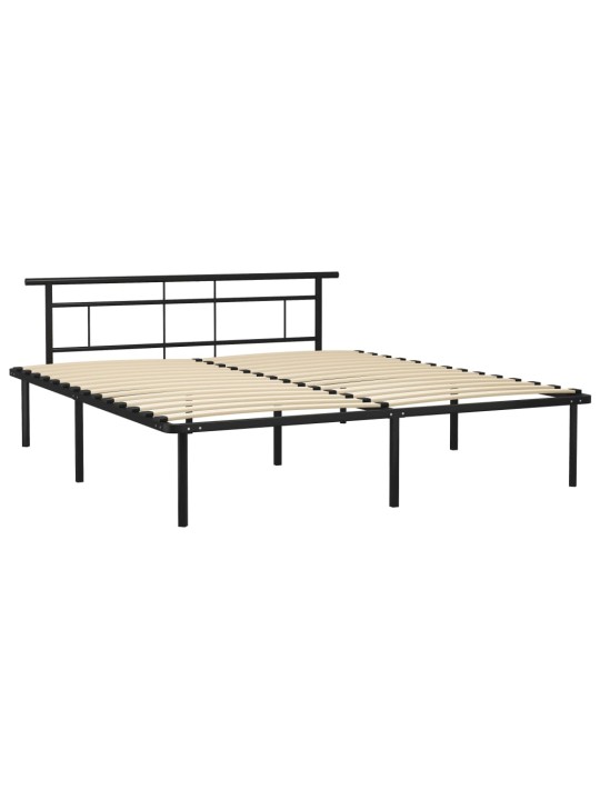 Rám postele černý kov 200 x 200 cm