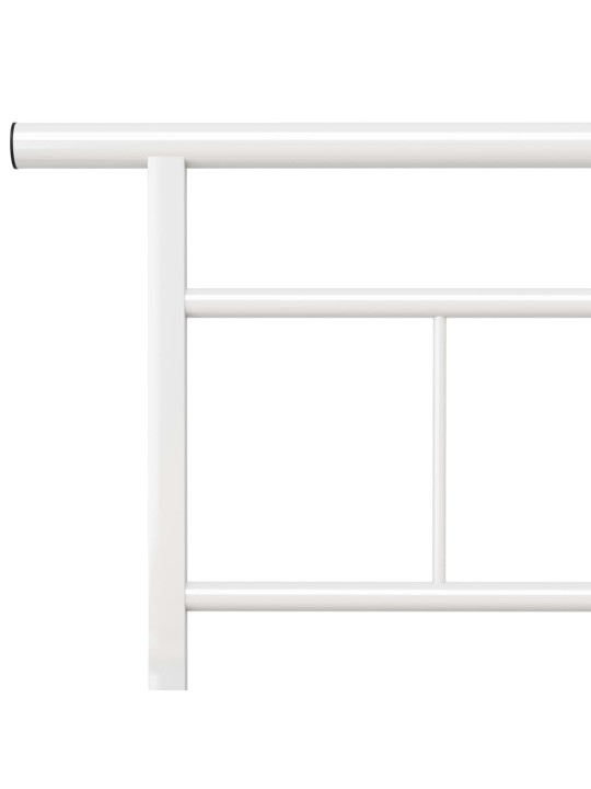 Rám postele bílý kov 200 x 200 cm