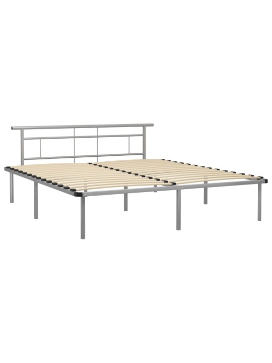 Rám postele šedý kov 200 x 200 cm
