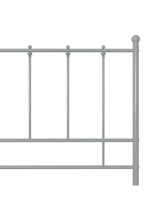 Rám postele šedý kov 100 x 200 cm