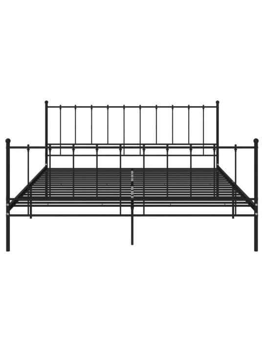 Rám postele černý kov 200 x 200 cm
