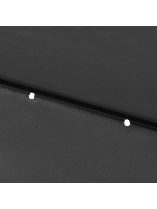 Zahradní slunečník s LED a ocelovou tyčí antracitový 2 x 3 m