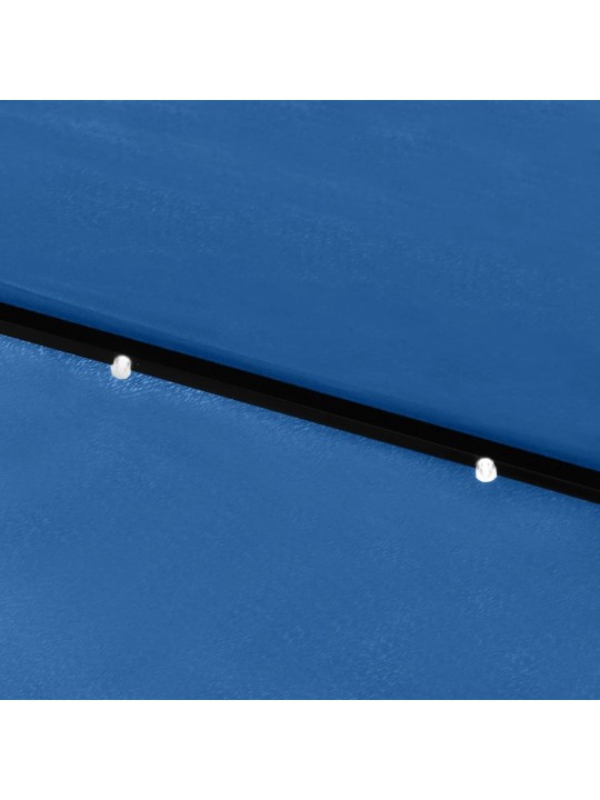 Zahradní slunečník s LED a ocelovou tyčí azurově modrý 2 x 3 m