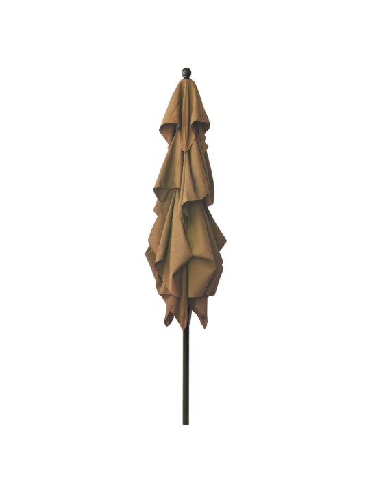 3stupňový zahradní slunečník s hliníkovou tyčí taupe 2,5x2,5 m