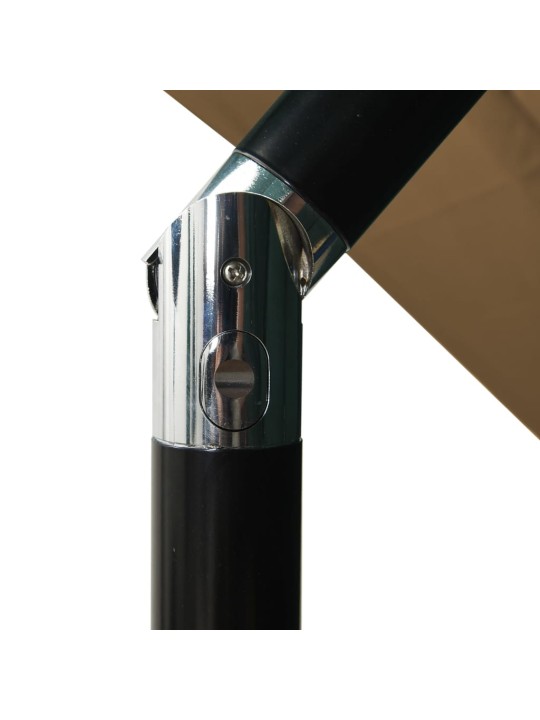 3stupňový zahradní slunečník s hliníkovou tyčí taupe 2,5x2,5 m
