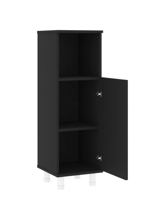 3dílný set koupelnového nábytku černý dřevotříska
