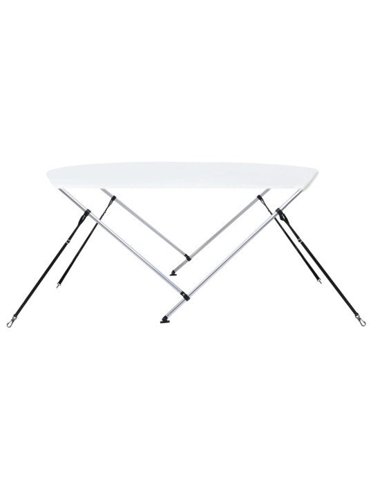 Bimini stříška se 2 oblouky bílá 150 x 120 x 110 cm
