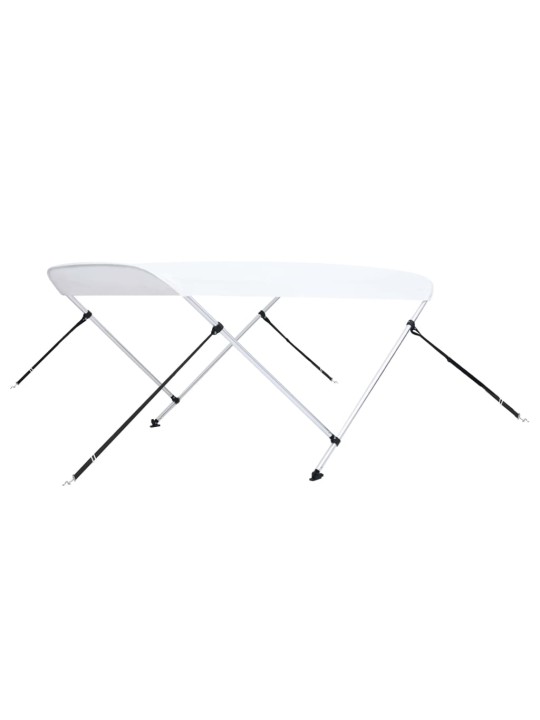 Bimini stříška se 2 oblouky bílá 180 x 130 x 110 cm