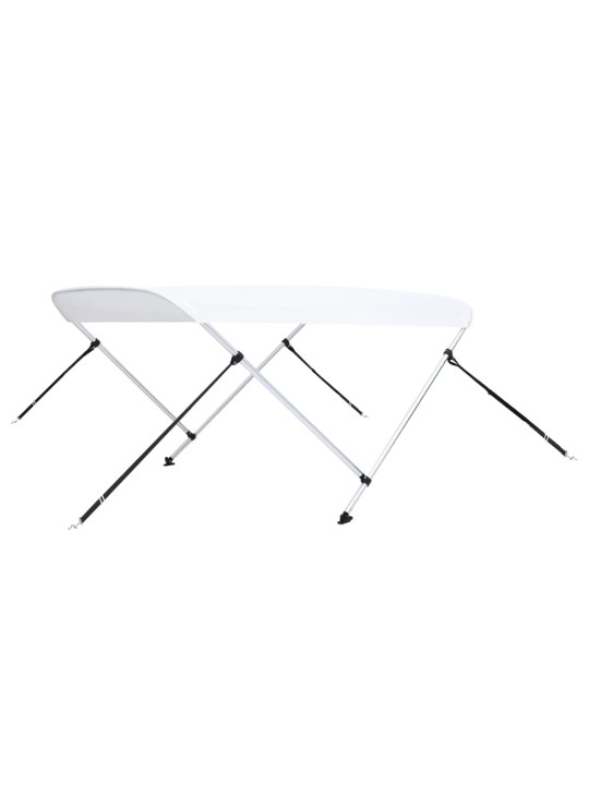 Bimini stříška se 2 oblouky bílá 180 x 150 x 110 cm