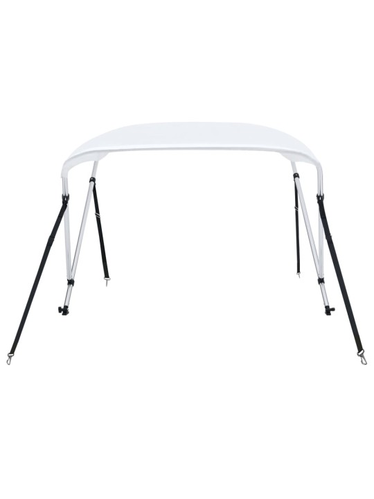Bimini stříška se 2 oblouky bílá 180 x 150 x 110 cm