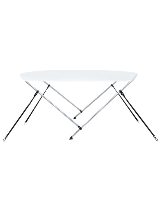 Bimini stříška se 2 oblouky bílá 180 x 150 x 110 cm
