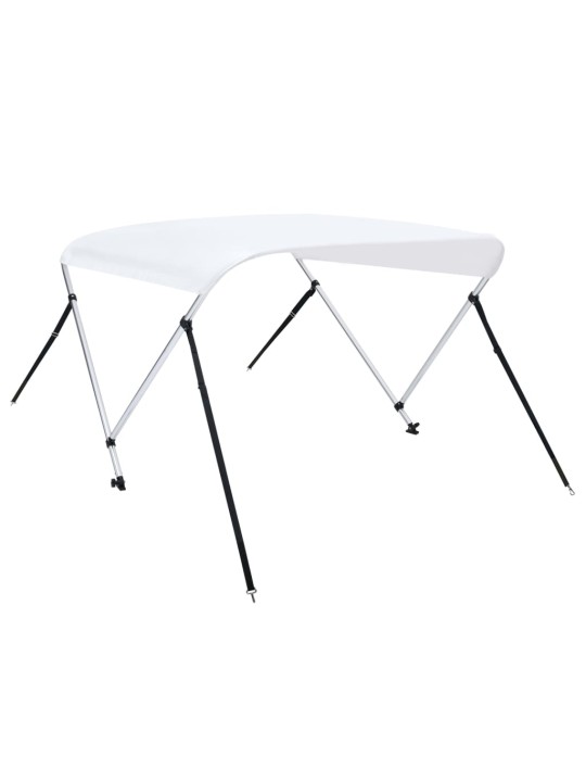 Bimini stříška se 2 oblouky bílá 180 x 150 x 110 cm