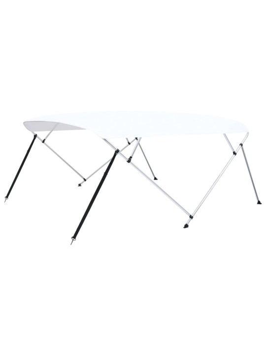 Bimini stříška se 4 oblouky bílá 243 x (230–244) x 137 cm