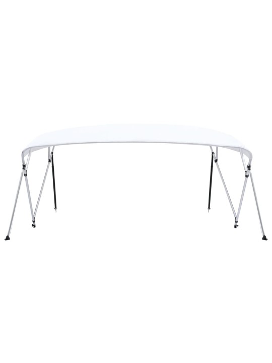 Bimini stříška se 4 oblouky bílá 243 x (230–244) x 137 cm