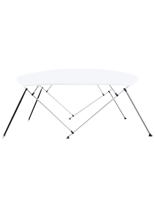 Bimini stříška se 4 oblouky bílá 243 x (230–244) x 137 cm