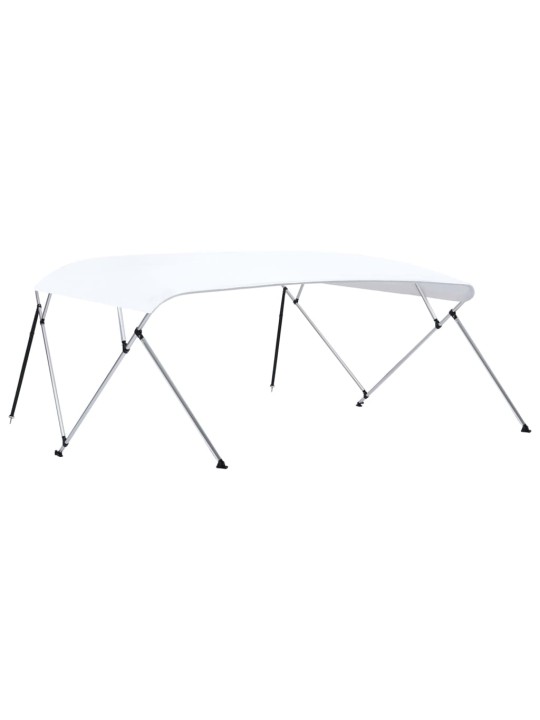 Bimini stříška se 4 oblouky bílá 243 x (230–244) x 137 cm