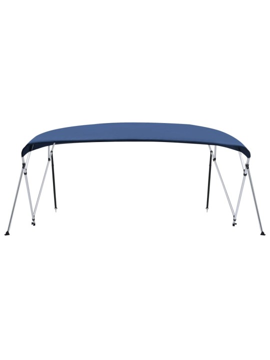 Bimini stříška 4 oblouky námořnická modrá 243x(230–244)x137 cm