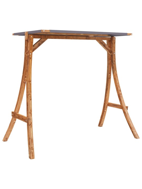 Rám pro zahradní houpačku se stříškou ohýbané dřevo úprava teak