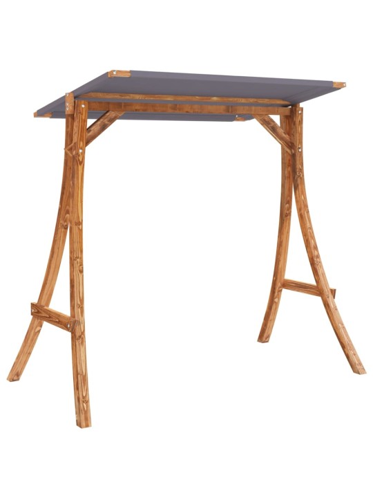 Rám pro zahradní houpačku se stříškou ohýbané dřevo úprava teak
