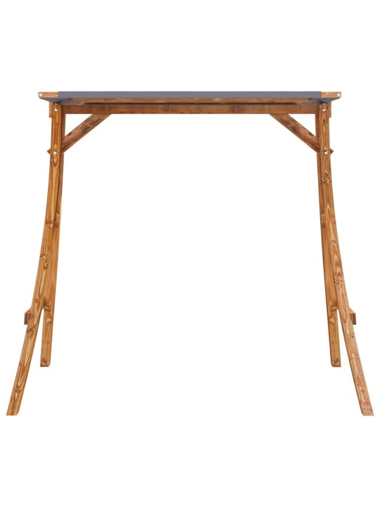Rám pro zahradní houpačku se stříškou ohýbané dřevo úprava teak