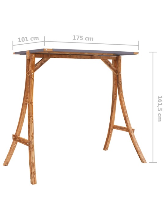 Rám pro zahradní houpačku se stříškou ohýbané dřevo úprava teak