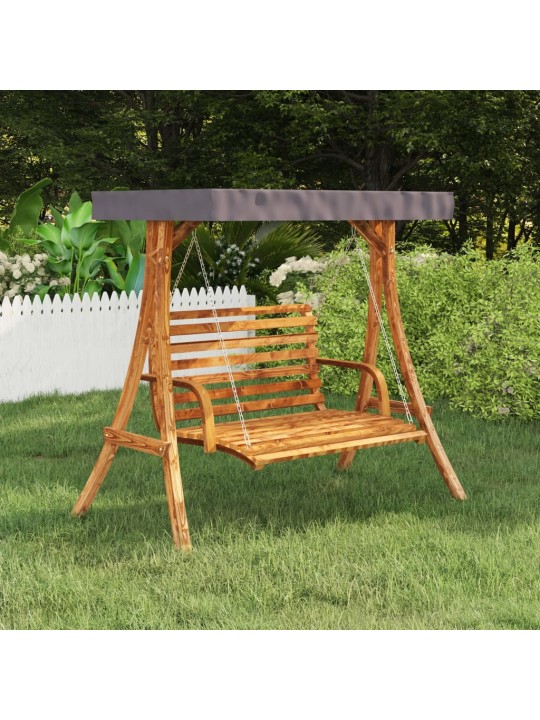 Rám pro zahradní houpačku se stříškou ohýbané dřevo úprava teak