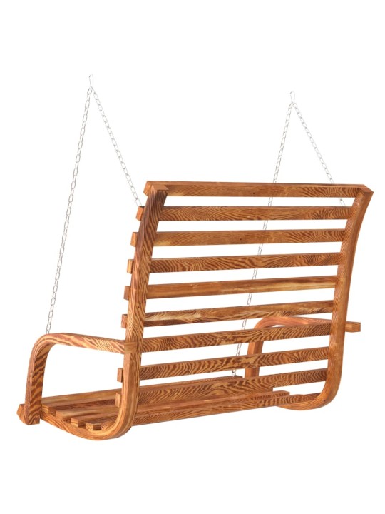 Houpací lavice ohýbané dřevo s teakovou úpravou 126x63x92 cm