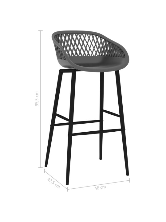 5dílný barový set černo-šedý
