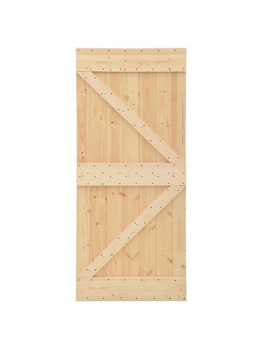 Posuvné dveře se setem kování 100 x 210 cm masivní borové dřevo