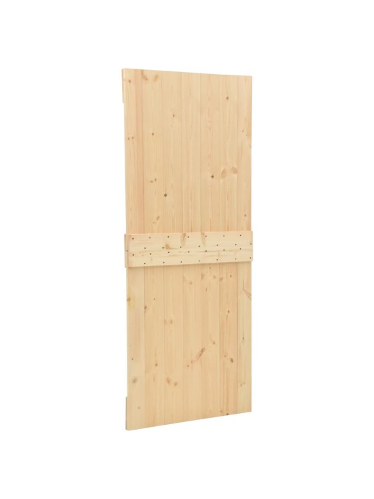 Posuvné dveře se setem kování 100 x 210 cm masivní borové dřevo