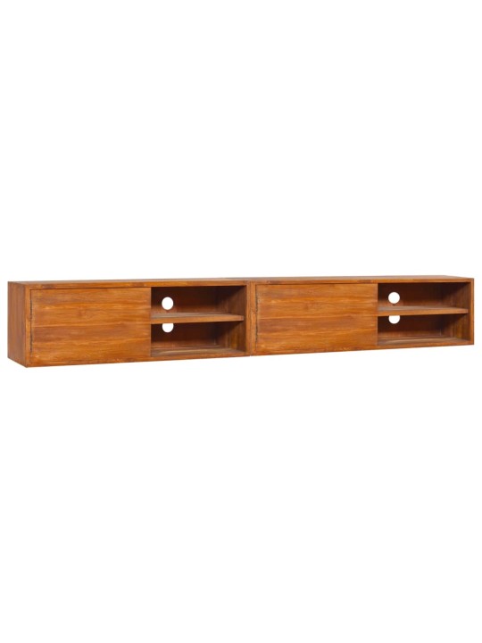 Nástěnná TV skříňka 180 x 30 x 30 cm masivní teakové dřevo